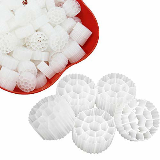 Picture of AQUANEAT Aquarium Moving Bed Filter Media Biofilm Reactor (MBBR) for Aquarium Fish Tank Sump Koi Pond Aquaponics Aquaculture Hydroponics (1 Gallon)