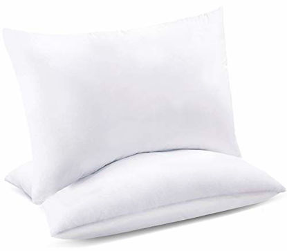 Picture of Celeep Queen Bed Pillows (2-Pack) - Premium Sleeping Pillows - Soft Sand Washed Cover - Hypoallergenic Microfiber Filling