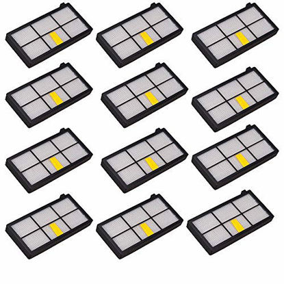 Picture of LOTIN 12 Pack HEPA Filter Filters for Roomba 800 900 Series 860 870 871 880 960 980 Vacuum Cleaning Robots