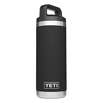 Picture of YETI Rambler 18 oz Bottle, Vacuum Insulated, Stainless Steel with TripleHaul Cap, Black