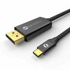 Picture of USB C to DisplayPort Cable Adapter (4K@60Hz, 2K@165Hz) WARRKY [Gold-Plated, Slim Aluminum] Thunderbolt 3 to DisplayPort Cable for MacBook Pro/Air, iPad Pro, XPS 15/13 - DP 1.2, Active, 6.6ft