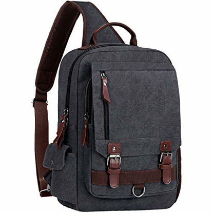 Picture of WOWBOX Sling Bag for Men Sling Backpack Laptop Messenger Bag Fit 15.6"