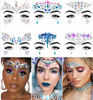 Picture of Face Jewels - Face Gems by iMethod, Mermaid Face Jewels Stick On, Rave Accessories for Festival Holiday Costumes & Makeup, 6 Pcs