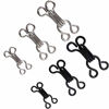 Picture of Maosifang 60 Pairs Sewing Hooks and Eyes Closure for Bra Clothing Trousers Skirt Sewing DIY Craft,3 Sizes(Silver and Black)