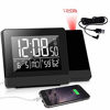 Picture of Geevon Projection Alarm Clock,Indoor Thermometer Hygrometer,Dimmable Dual Alarms,USB Phone Charger Digital Clock Ceiling Projector for Bedroom