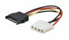 Picture of Manhattan 6" 4-pin Molex Female to 15-pin SATA Male Power Cable