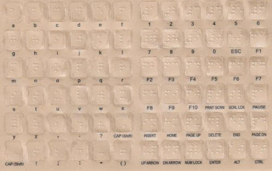 Picture of Braille Keyboard Stickers for the Blind and Visually Impaired