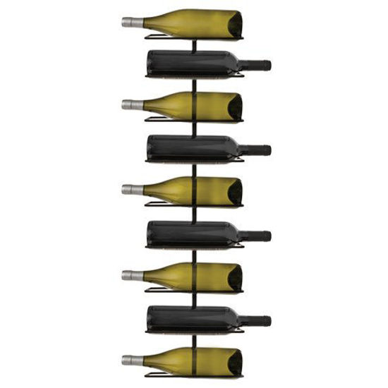 Picture of Nine Bottle Wall Mounted Wine Rack, Iron Frame, Hanging Rack and Towel Holder, 9 Bottle Holder