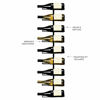 Picture of Nine Bottle Wall Mounted Wine Rack, Iron Frame, Hanging Rack and Towel Holder, 9 Bottle Holder