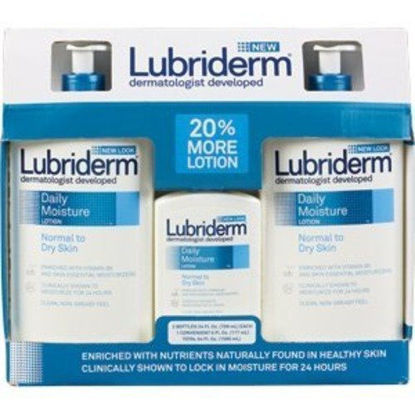 Picture of Lubriderm Dermatologist Daily Moisture Lotion for Normal to Dry Skin 3 Pack Value Pack