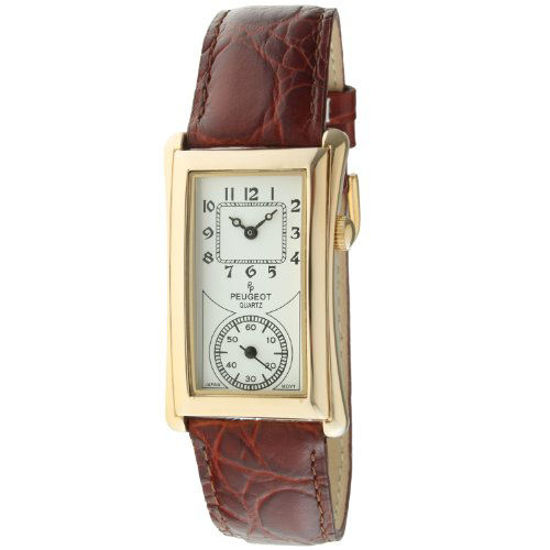 Picture of Peugeot Vintage Contoured Doctors Style Watch with Leather Band