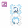 Picture of MAM Start Newborn Pacifiers (2 pack, 1 Sterilizing Pacifier Case), Newborn Baby Boy Pacifiers, Best Pacifier for Breastfed Babies, Self Sterilizing Baby Pacifier Case, Baby Pacifiers