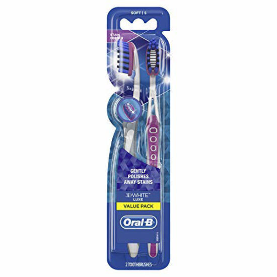 Picture of Oral-B Pro-Flex Stain Eraser Manual Toothbrush, Soft, 2 count