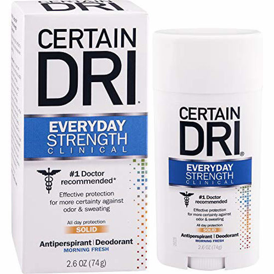 Picture of Certain Dri Everyday Strength Clinical Antiperspirant Deodorant | Effective All Day Protection Against Odor and Sweat | Solid | 2.6 Ounces | Pack of 1