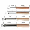 Picture of BCP Pack of 4 Stainless Steel and Wood Circular Clay Hole Cutters for Pottery and Sculpture