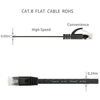 Picture of Cat 6 Ethernet Cable 1 ft Black - Flat Internet Network Cable- Durable Slim Computer Cord Short - Solid Cat6 High Speed Patch LAN wire with Snagless Rj45 Connectors, faster than Cat5e - 1 Feet, 6 Pack