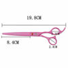 Picture of Purple Dragon 7.0 inch Pink 3PCS Pet Grooming Scissors Cat Dog Hair Cutting & Thinning Shears Set for Women Female Pet Groomer