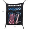 Picture of MICTUNING Upgraded 2-Layer Universal Car Seat Storage Mesh Organizer - Mesh Cargo Net Hook Pouch Holder for Purse Bag Phone Pets Children Kids Disturb Stopper