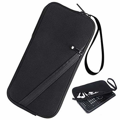 Picture of XBERSTAR Soft Carrying Pouch Sleeve Case Neoprene Bag Cover for Texas Instruments TI-83 TI-89 TI-84 Plus C Silver Edition Casio Graphing Calculator (Black)