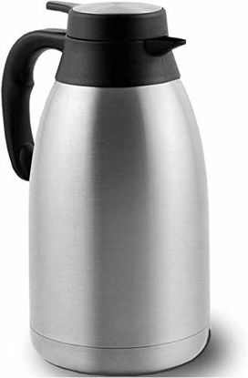 Picture of Coffee Carafe (68 Oz) - Keep water hot up to 12 Hours, stainless steel thermos carafes, double walled Large Insulated Vacuum flask, Beverage Dispenser By Vondior