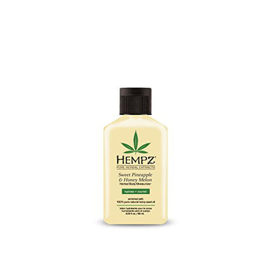 Picture of Hempz Sweet Pineapple & Honey Melon Moisturizing Skin Lotion, Natural Hemp Seed Herbal Body Moisturizer with Jojoba, Natural Extracts, Vitamins A and E, 2.25 oz