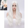 Picture of BERON 28'' Women Girls Long Wavy Synthetic Wigs for Costume Play Party with Wig Cap (White)