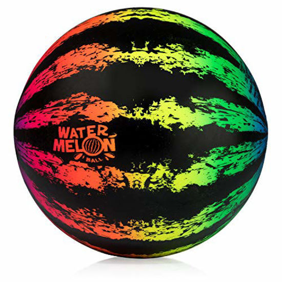 Picture of Watermelon Ball JR - Pool Toy for Underwater Games - Durable Ball for Pool Football, Basketball & Rugby - Perfect for Water Parties - Fun for Adults & Kids Alike - 6.5" Fillable Pool Ball - Ages 6+