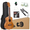 Picture of Kmise Concert Ukulele Kit Vintage Uke for Beginner With Starter Pack ( Gig Bag Tuner Strap String Instruction Booklet ) 23 Inch Mahogany Wood Uke (KMU23C)