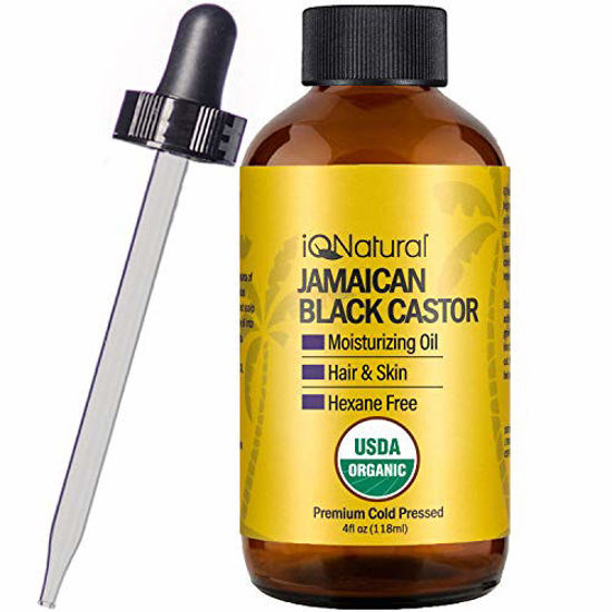 Picture of Jamaican Black Castor Oil USDA Certified Organic for Hair Growth and Skin Conditioning [SCENT REGULAR]- 100% Cold-Pressed 4oz Bottle