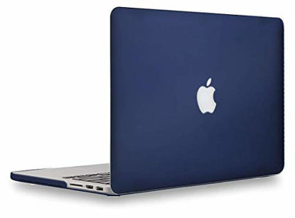 Picture of UESWILL Matte Hard Case Compatible with MacBook Pro (Retina, 13-inch, Early 2015/2014/2013/Late 2012), Model A1502 and A1425, NO CD ROM, NO Touch Bar + Microfibre Cleaning Cloth, Navy Blue