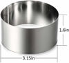 Picture of ONEDONE Cake Ring Cake Molds Stainless Steel Cake Ring Molds Pastry Rings Cake Mousse Mold Baking Molds with Pusher,3.15in Diameter, 1.6in Height Set of 6 (Round)