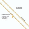 Picture of LIFETIME JEWELRY 2.5mm Figaro Chain Necklace 24k Real Gold Plated Women and Men (Gold, 20)