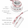 Picture of Baseman Wireless Bluetooth Headphones with Mic, On Ear Lightweight Foldable Wired Headphones, Hi-Fi Stereo Earphones Deep Bass Over Ear Headphone for Music Computer Laptop TV PC Kids(Pink White)