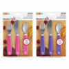 Picture of Munchkin Splash Toddler Fork, Knife and Spoon Set, 6 Pack, Pink/Purple