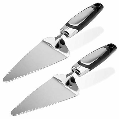 Picture of 2PCS Flatware Pie Server Stainless Steel Cake Cutter, Pizza/Tart/Dessert Slicer.