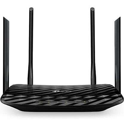 Picture of TP-Link AC1200 Gigabit WiFi Router (Archer A6) - 5GHz Gigabit Dual Band MU-MIMO Wireless Internet Router, Supports Beamforming, Guest WiFi and AP mode, Long Range Coverage by 4 Antennas Black