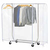 Picture of Ruibo Clear Garment Rack Cover Dustproof Clothes Rack Cover with 2 Durable Zipper/Clothing Waterproof Protector (L:71x20x60 inch)