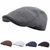 Picture of FEINION Men Cotton Newsboy Cap Soft Fit Cabbie Hat (Dark Grey)