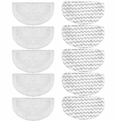 Picture of DEKIRU Steam Mop Washable Cleaning Pads Replacement for Bissell Powerfresh Steam Mop 1940 1440 1806 Series Bissell Steam Floor Mops, Compare to Part # 5938 & 203-2633 Vacuum Cleaners (10 Pack)