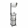 Picture of Minggoo Freestanding Bathroom Toilet Paper Holder Stand and Dispenser -Bathromm Storage Organization-Holds 4 Rolls -Metal Wire Black