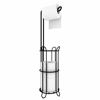 Picture of Minggoo Freestanding Bathroom Toilet Paper Holder Stand and Dispenser -Bathromm Storage Organization-Holds 4 Rolls -Metal Wire Black