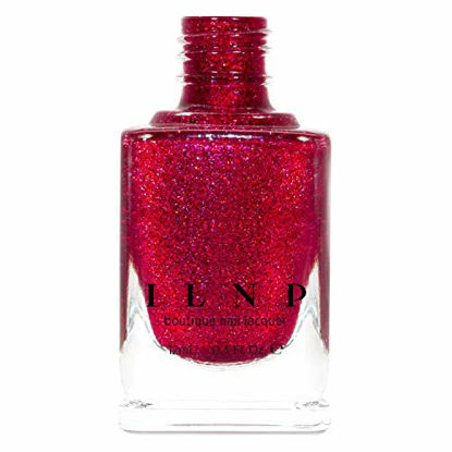 Picture of ILNP Say Love - Ruby Red Holographic Nail Polish, Chip Resistant, 7-Free, Non-Toxic, Vegan, Cruelty Free, 12ml