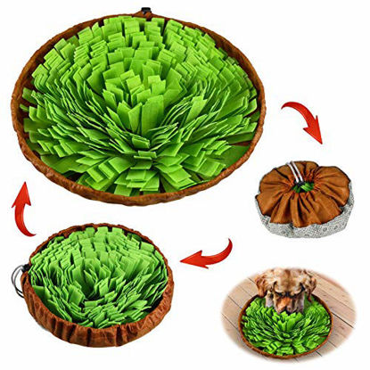 Picture of Stellaire Chern Pet Snuffle Mat for Dogs Nosework Feeding Mat, Encourages Natural Foraging Skills for Small Large Pets, Dog Treat Dispenser