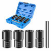 Picture of Luckyway 5-Piece Twist Socket Set Lug Nut Remover Extractor Tool Metric Bolt and Lug Nut Extractor Socket Tools