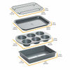 Picture of Chicago Metallic Non-Stick Toaster Oven Bakeware Set, 4-Piece, Carbon Steel