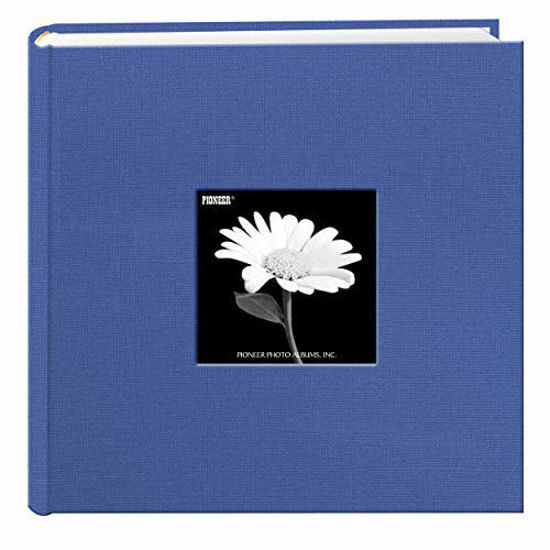 Picture of Fabric Frame Cover Photo Album 200 Pockets Hold 4x6 Photos, Sky Blue