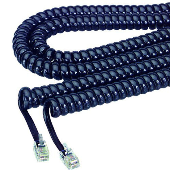 Picture of Softalk 42261 Phone Coil Cord 25-Feet Black Landline Telephone Accessory