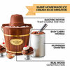 Picture of Nostalgia Electric Bucket Ice Cream Maker With Easy-Carry Handle, Makes 4-Quarts in Minutes, Frozen Yogurt, Gelato, Made From Real Wood