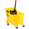 Picture of Rubbermaid Commercial Products - FG738000YEL -FG738000 31 Qt. All-in-one Tandem Mopping Bucket - Yellow