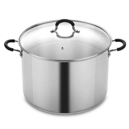 Picture of Cook N Home 20 Stainless Steel Saucepot with Lid Quart Stockpot, QT, Silver